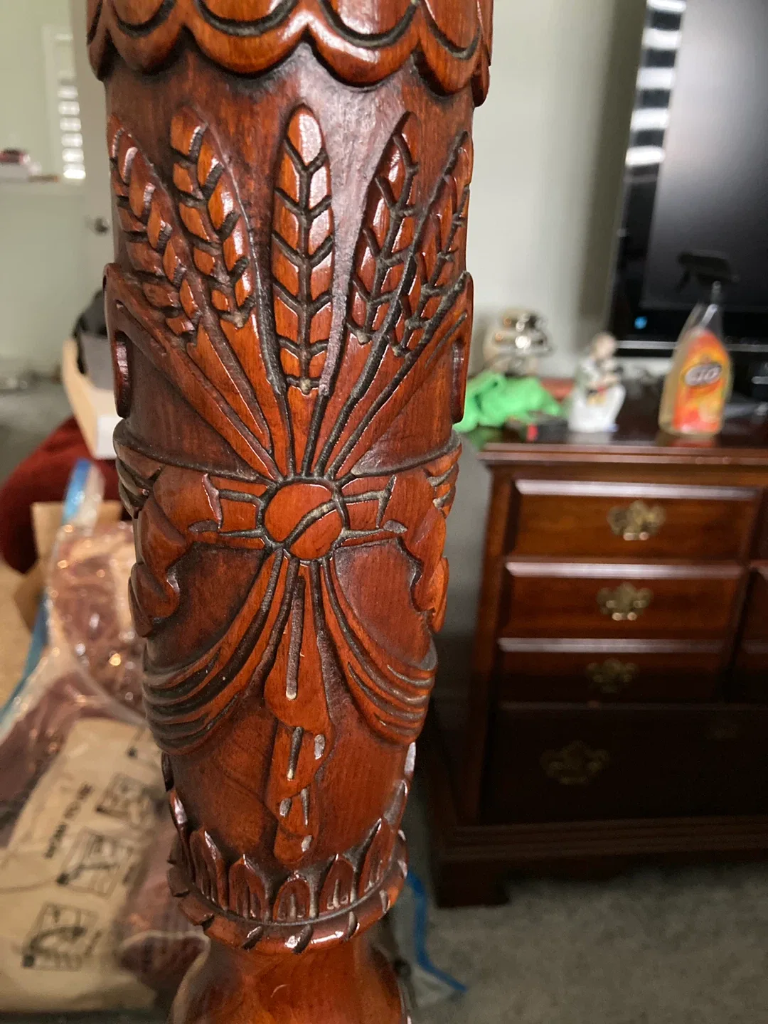 Vintage Cherrywood Poster Bed Frame & Dresser Set image indicator(3)