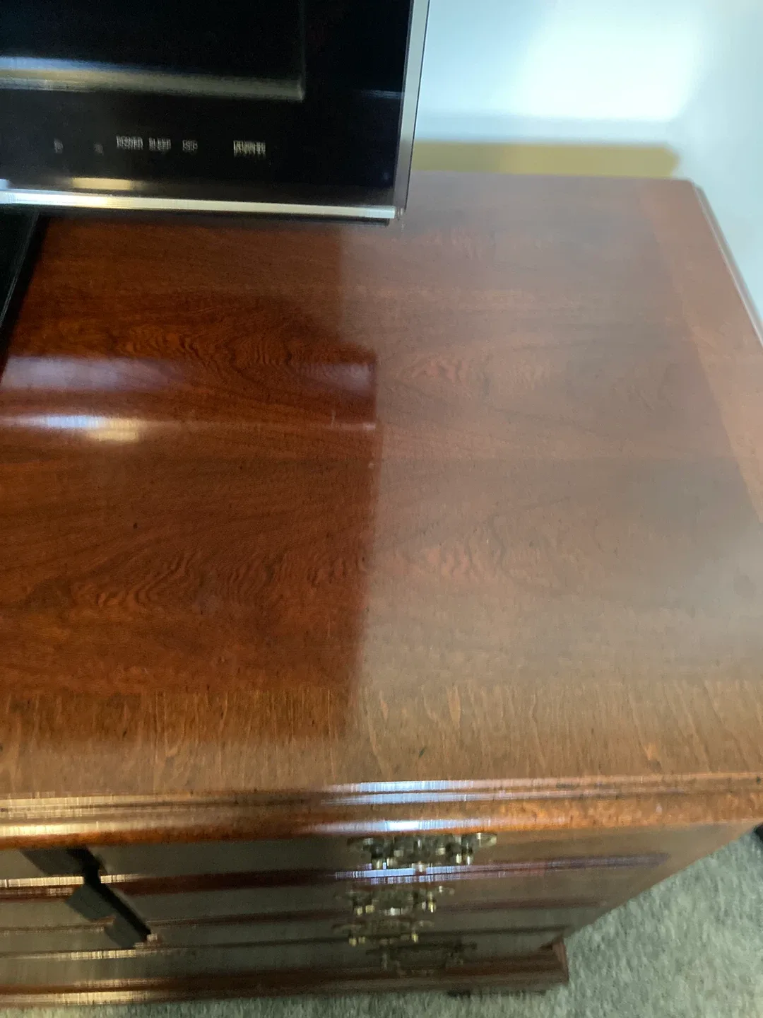 Vintage Cherrywood Poster Bed Frame & Dresser Set image indicator(8)