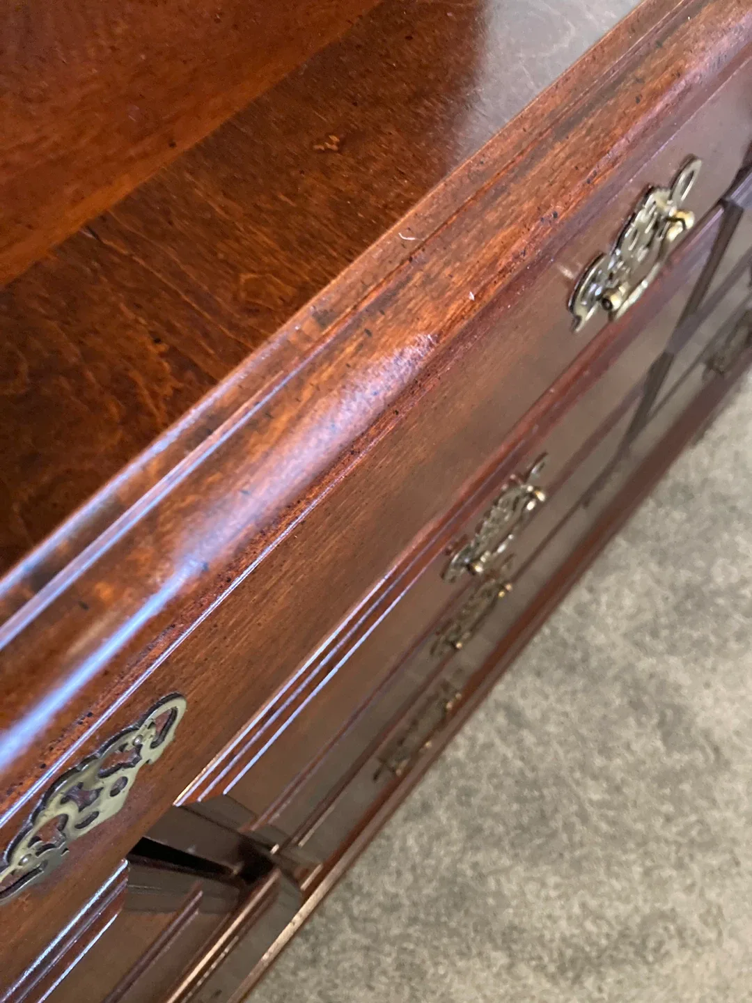 Vintage Cherrywood Poster Bed Frame & Dresser Set image indicator(6)