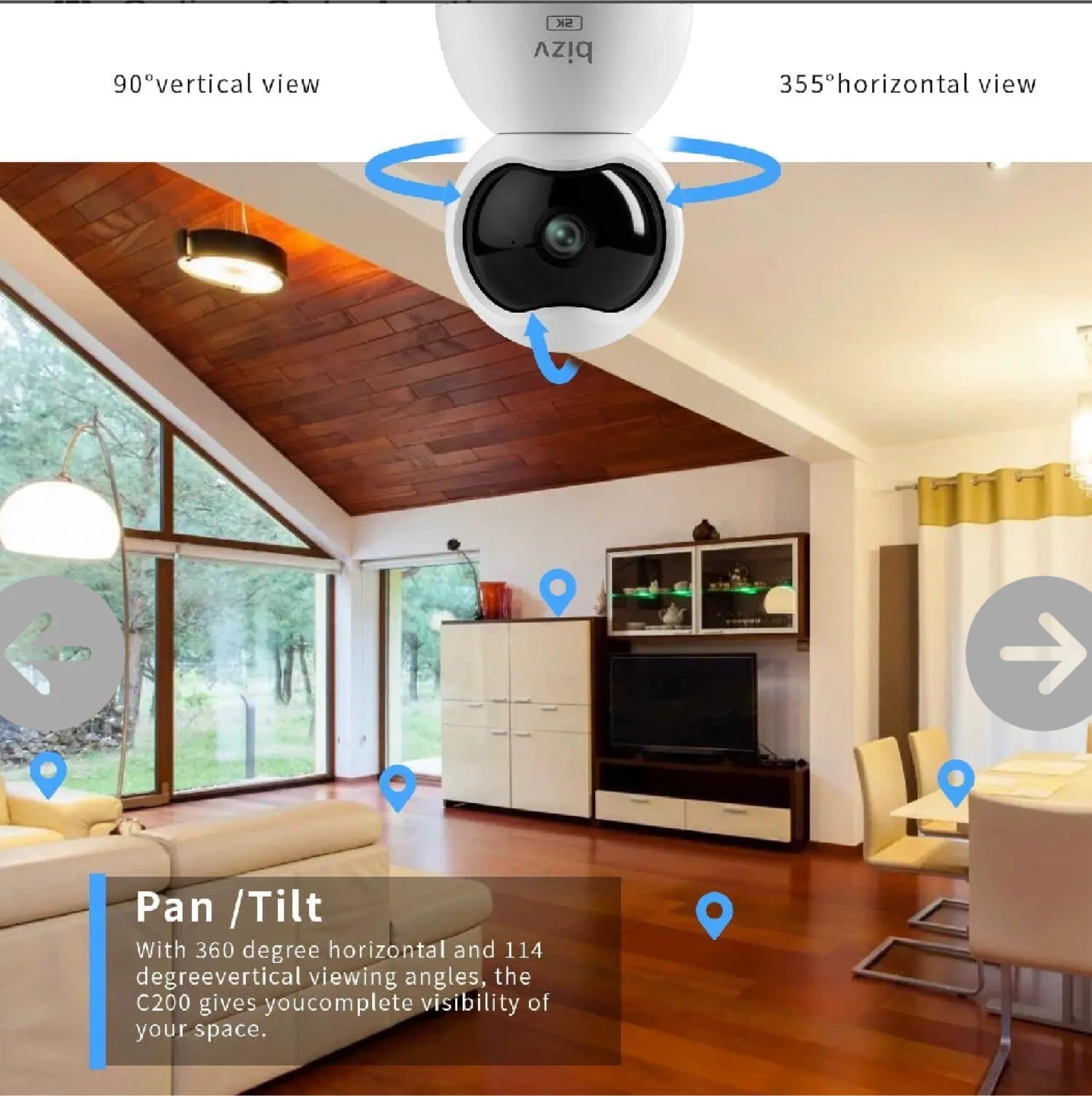 XIAOVV Q2 WiFi 360 Motion Detection Camera-J2-38D - photo 2