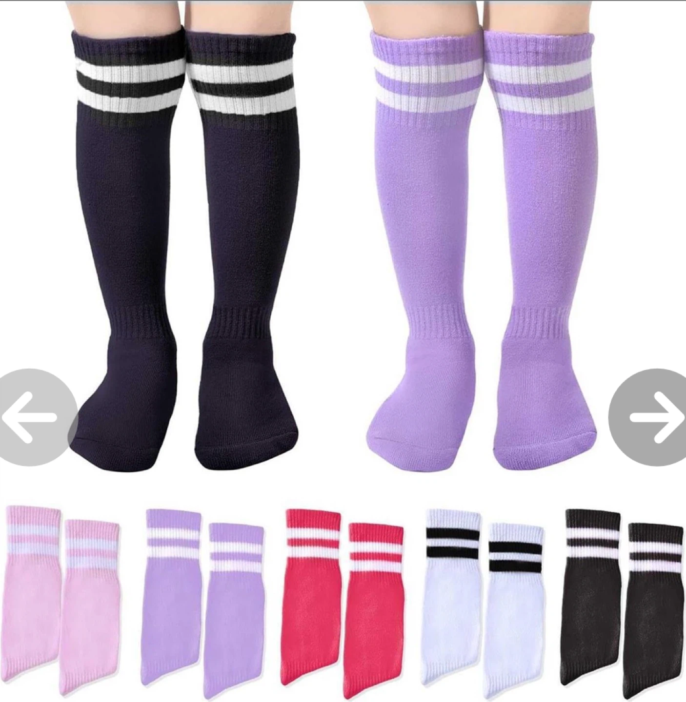 Derkue 5 Pair Toddler Soccer Socks