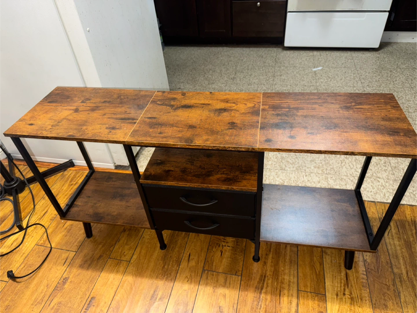 Rustic Brown TV Stand with Storage - photo 3
