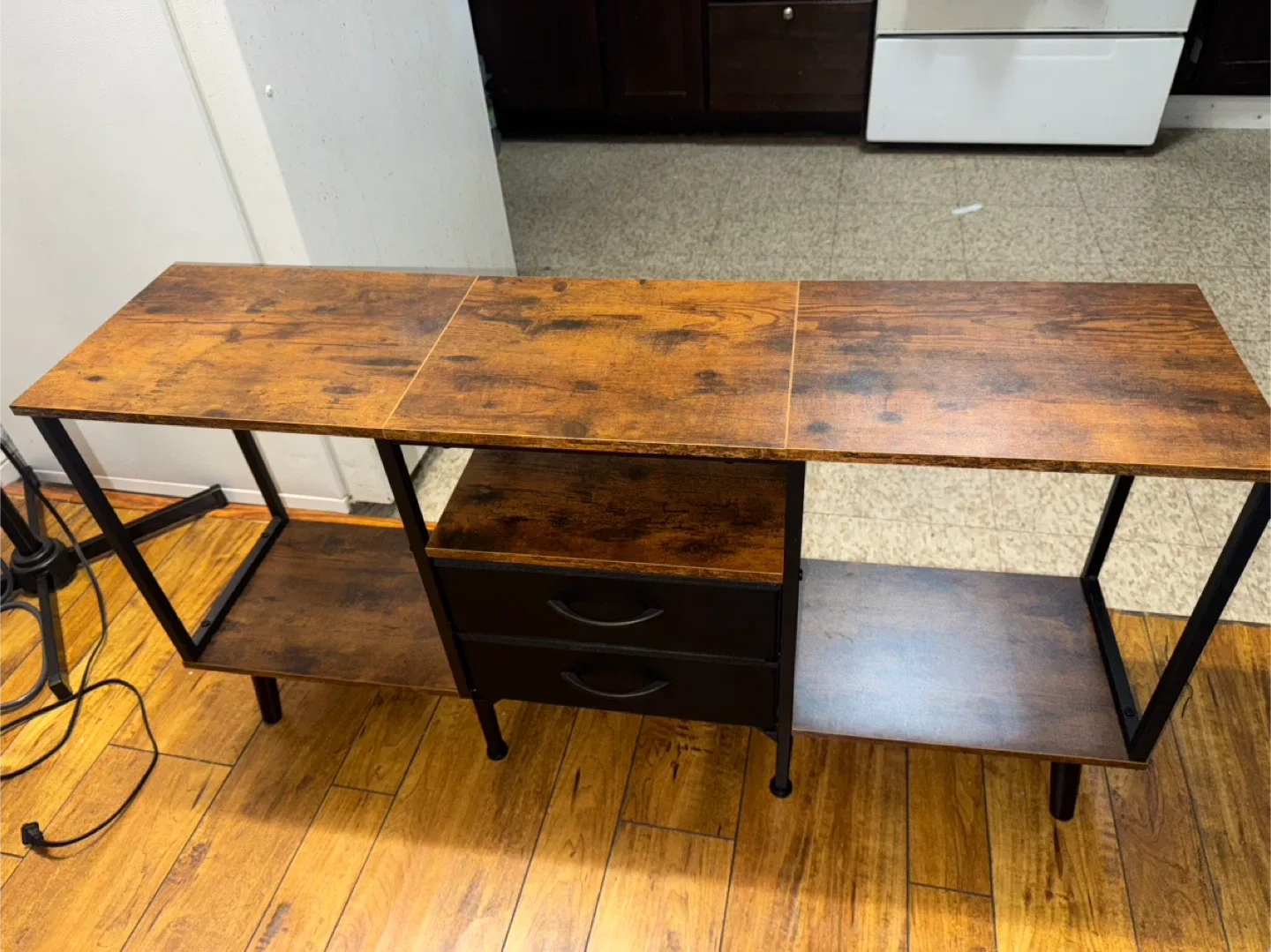 Rustic Brown TV Stand with Storage image indicator(3)