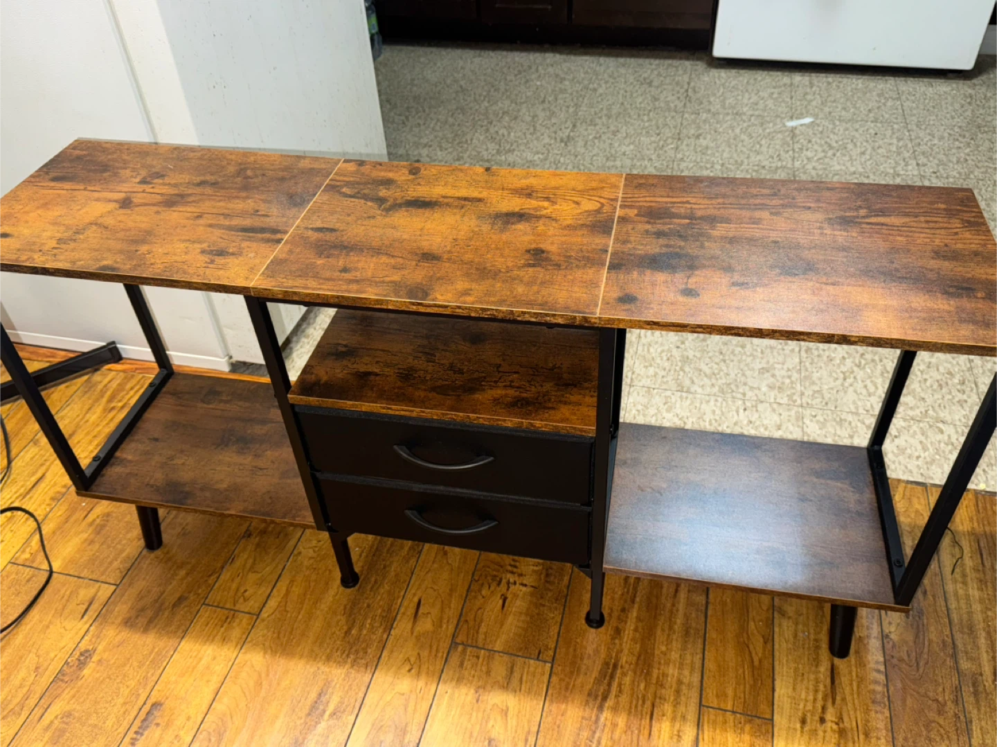 Rustic Brown TV Stand with Storage - photo 4
