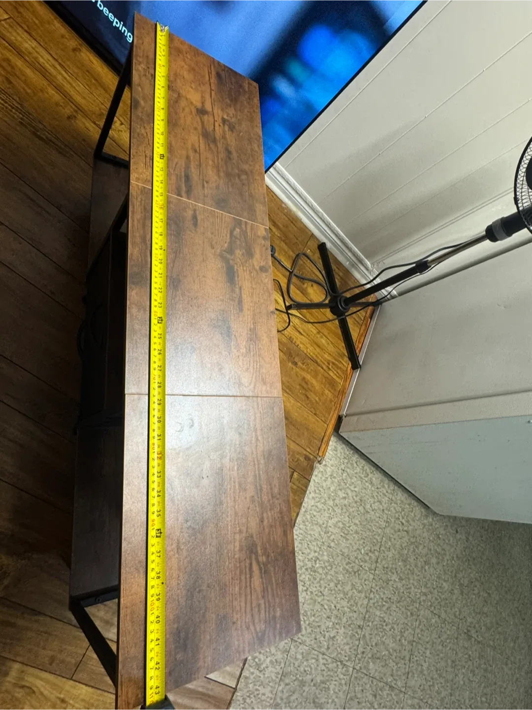 Rustic Brown TV Stand with Storage image indicator(5)