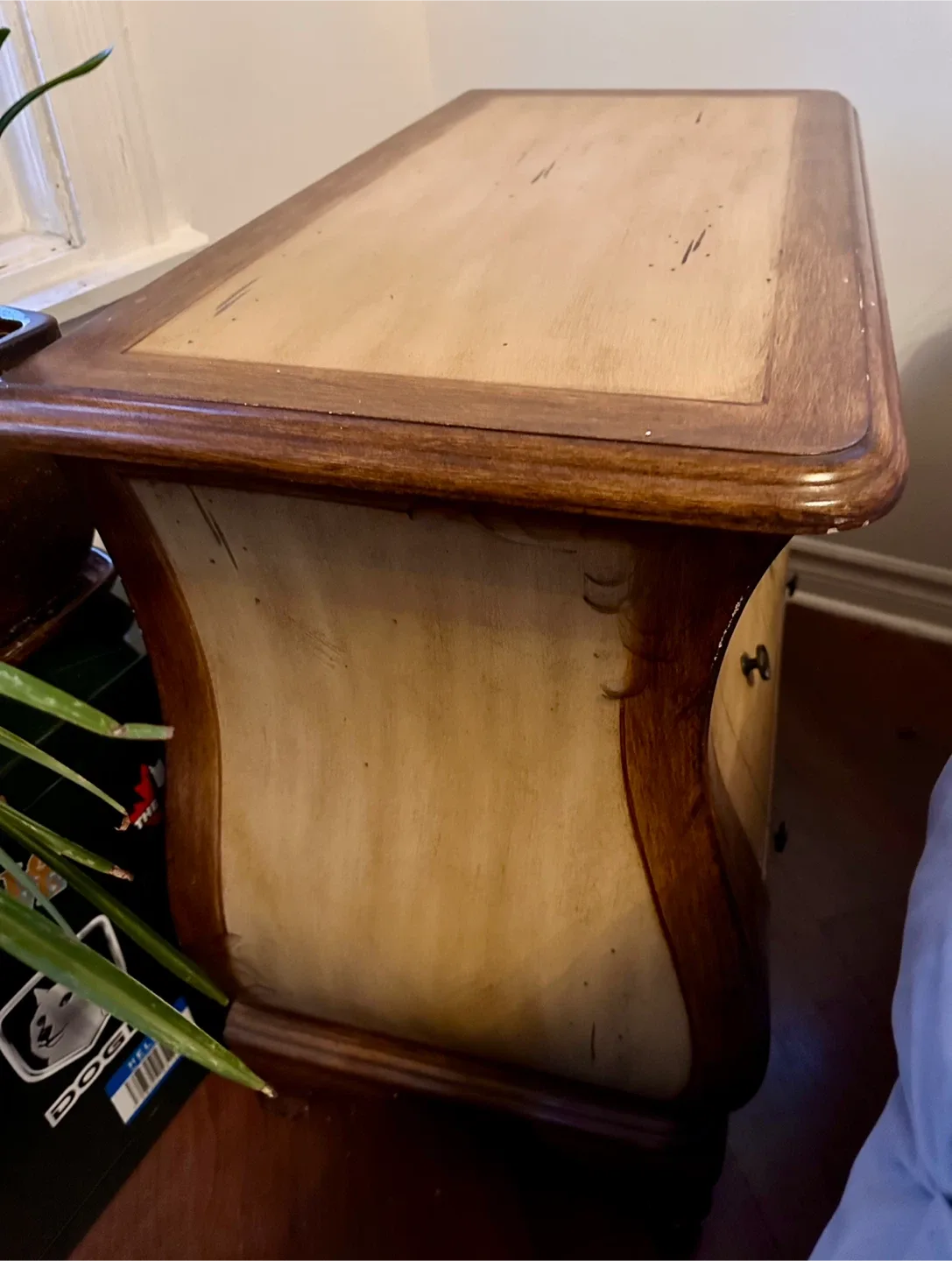 🥕Vintage Solid Wood Bombe | Bombay Dresser Nightstand image indicator(6)