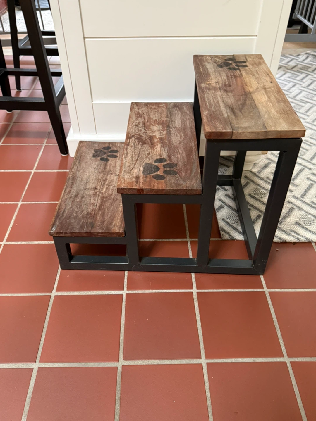 Wooden Pet Stairs with Paw Prints - photo 2