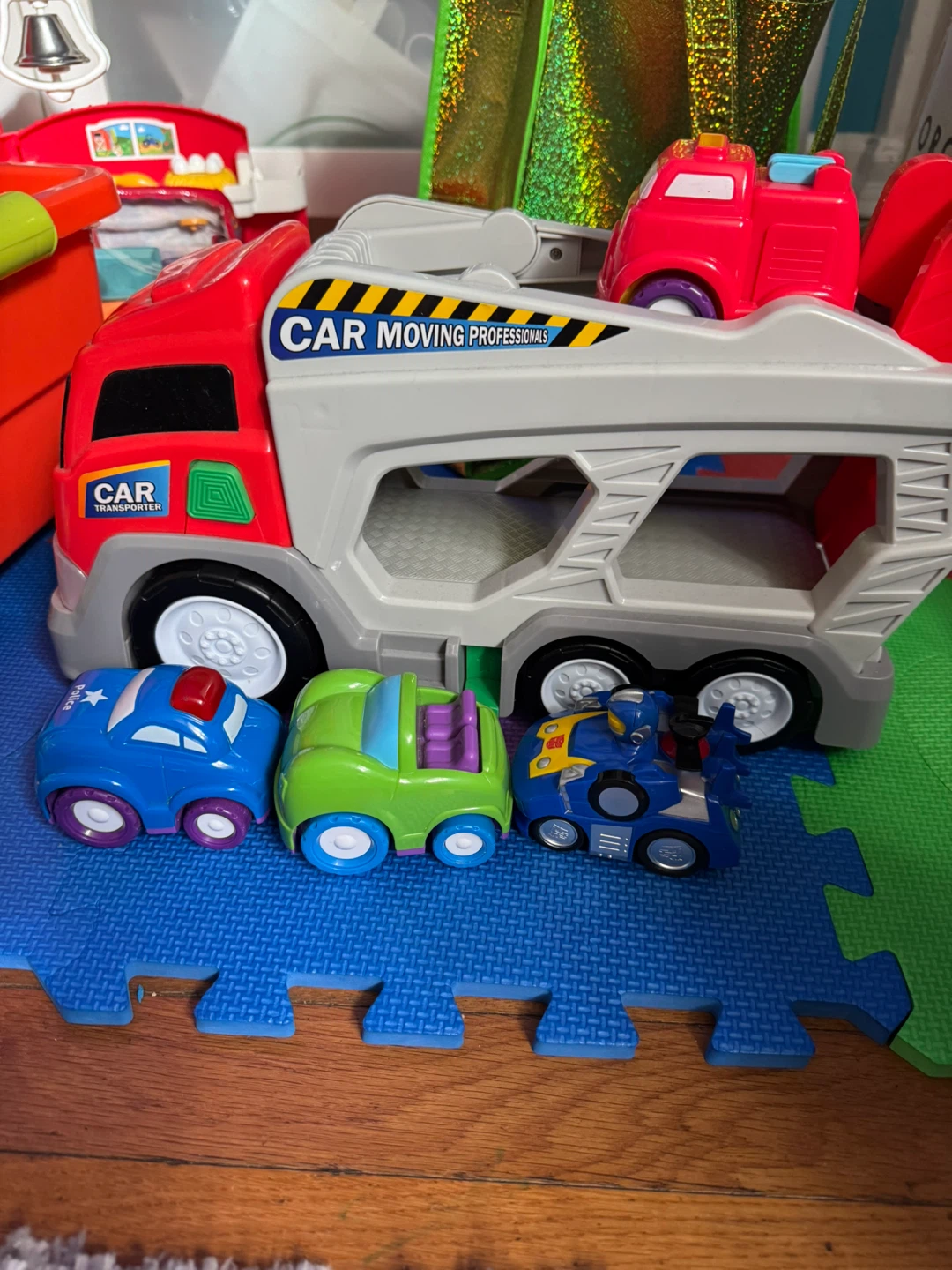 Car Transporter Toy Truck with Mini Cars - photo 2