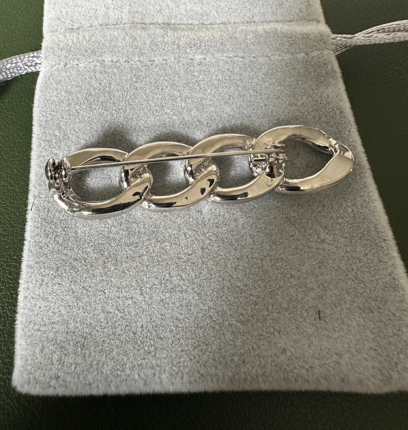 Silver Chain Link Brooch - $5 - New - Mortimer/Greenwood image indicator(2)