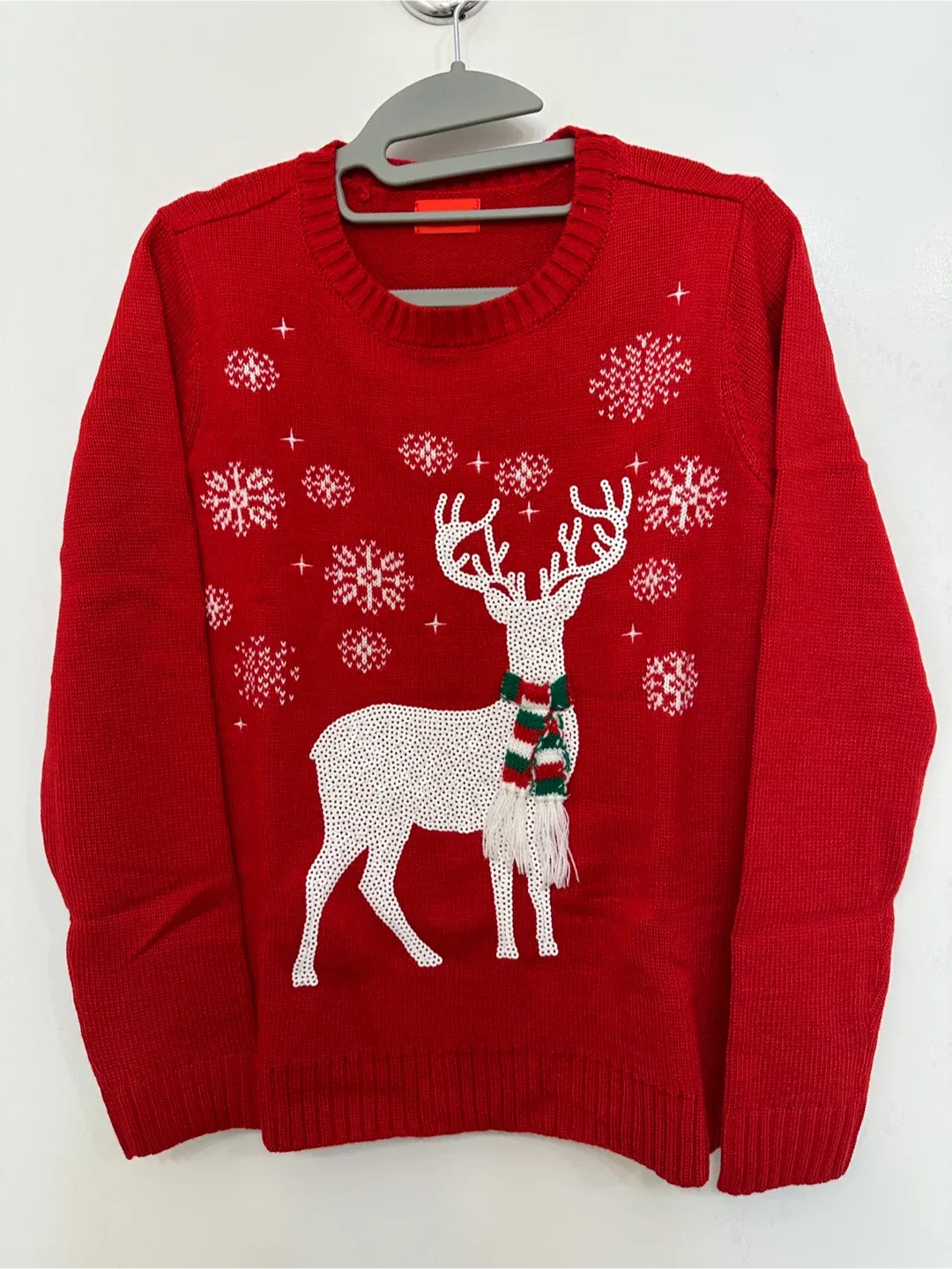 Red Christmas Sweater with Reindeer🥕 thumbnail