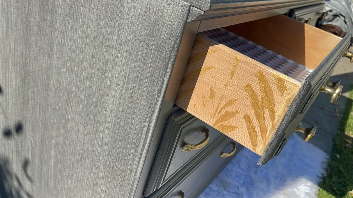 6 Drawers dresser redone in Brushed Gray image indicator(4)