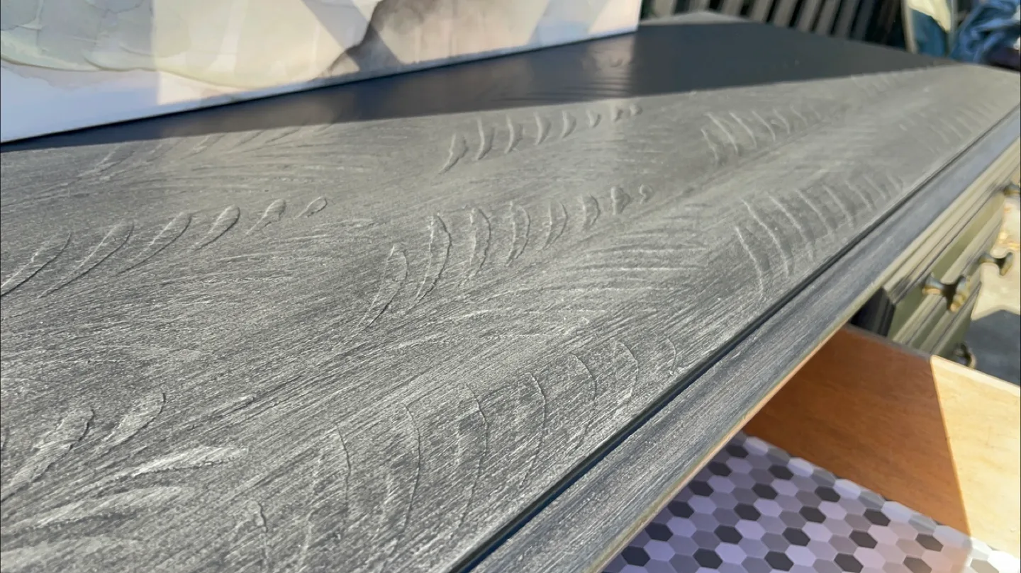 6 Drawers dresser redone in Brushed Gray image indicator(7)