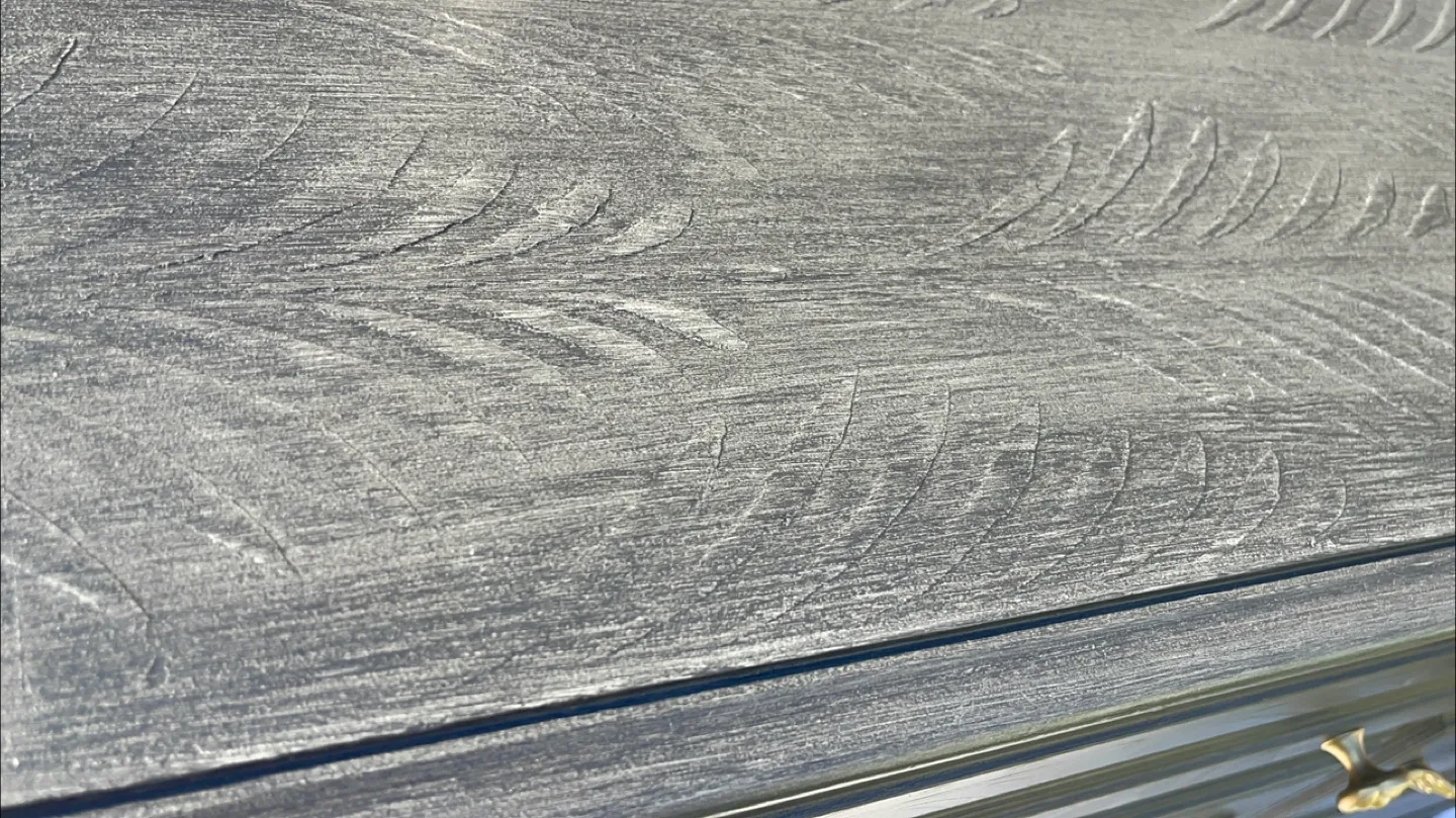 6 Drawers dresser redone in Brushed Gray image indicator(9)