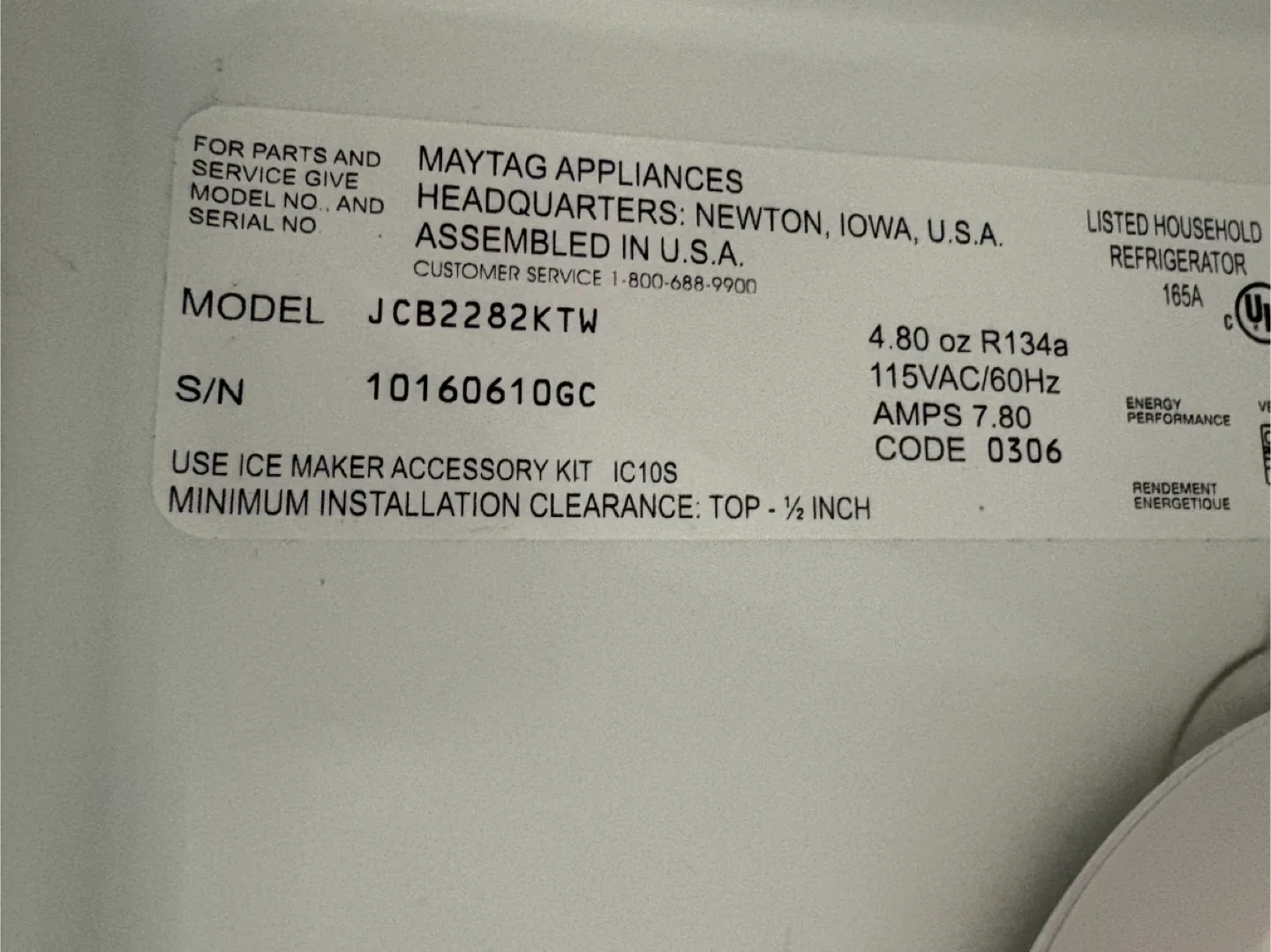 Jenn-Air 22 Cu. Ft. Side-By-Side Refrigerator image indicator(2)