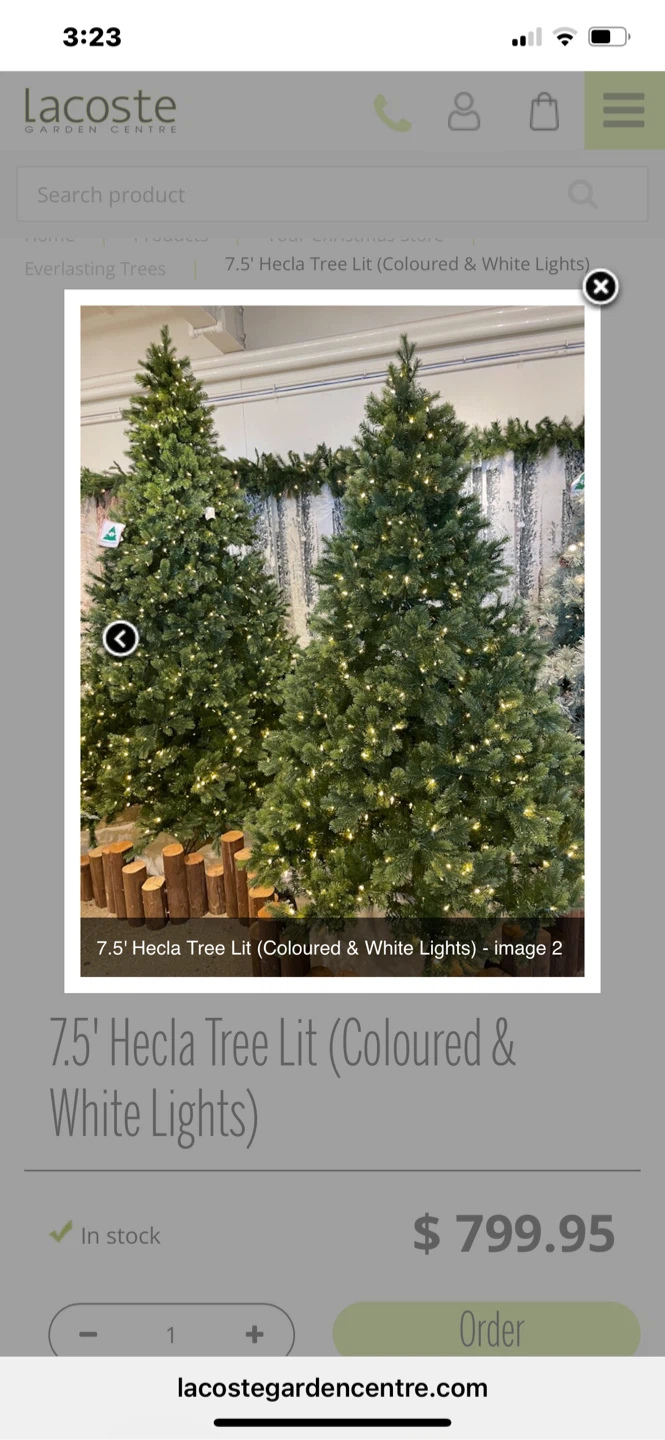 7.5' Hecla Tree Lit (Coloured & White Lights)