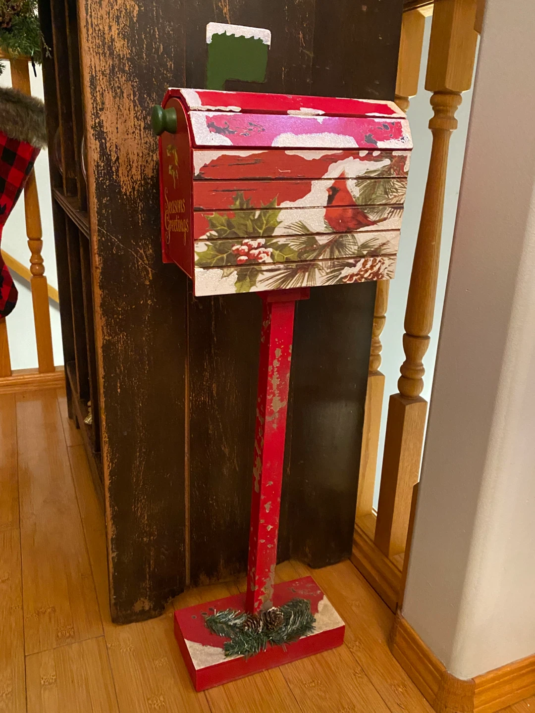 Christmas Mailbox Stand - Seasons Greetings - photo 3