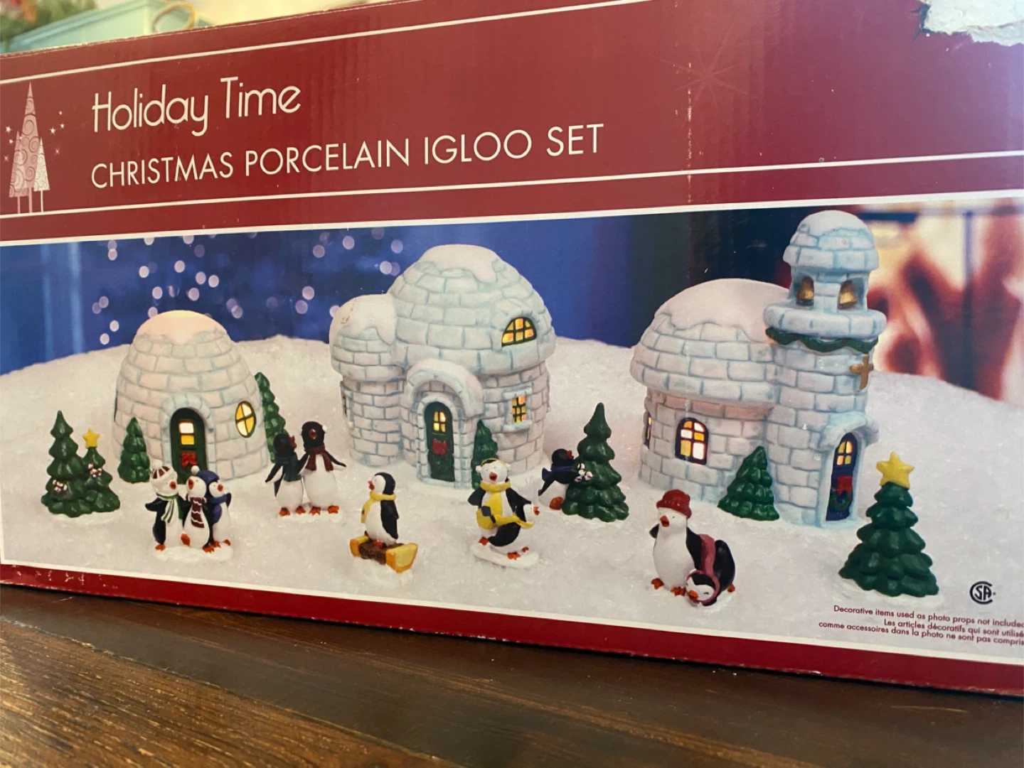 Holiday Time Christmas Porcelain Igloo Set