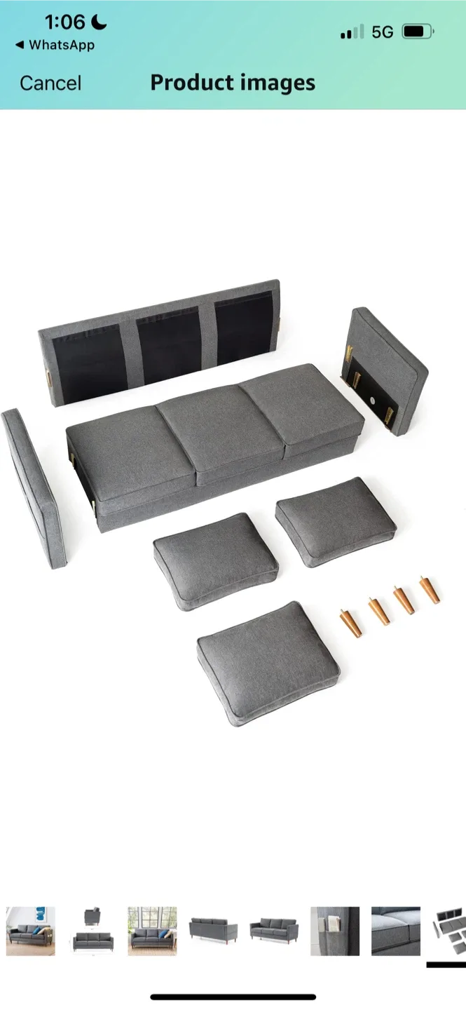 Brand New Mellow HANA Modern Linen Fabric Sofa Couch image indicator(8)