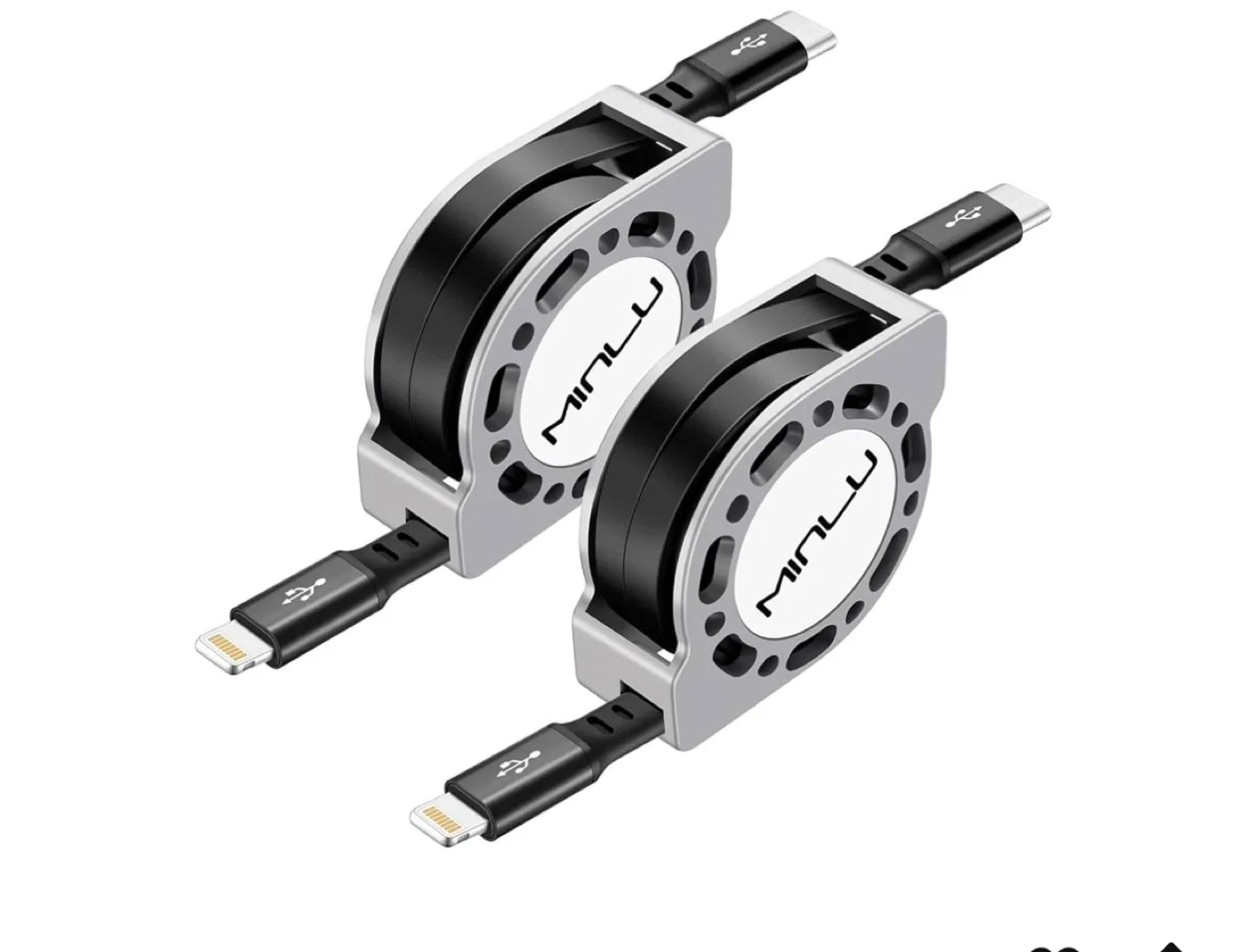 MINLU Retractable iPhone Charger Cable image indicator(7)