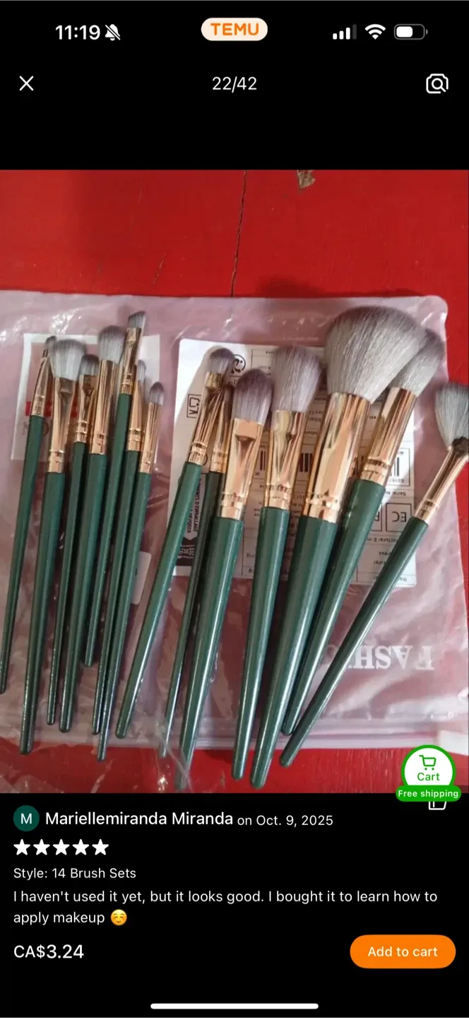 Mariellemiranda 14 Brush Makeup Brush Set image indicator(3)