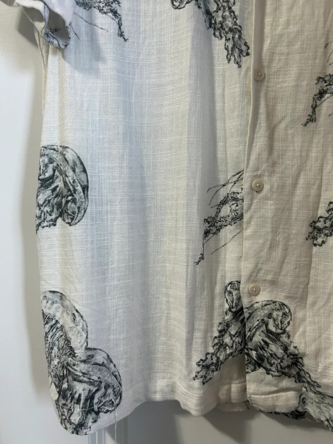 Zara Men’s jellyfish linen blend blouse fits size large image indicator(2)