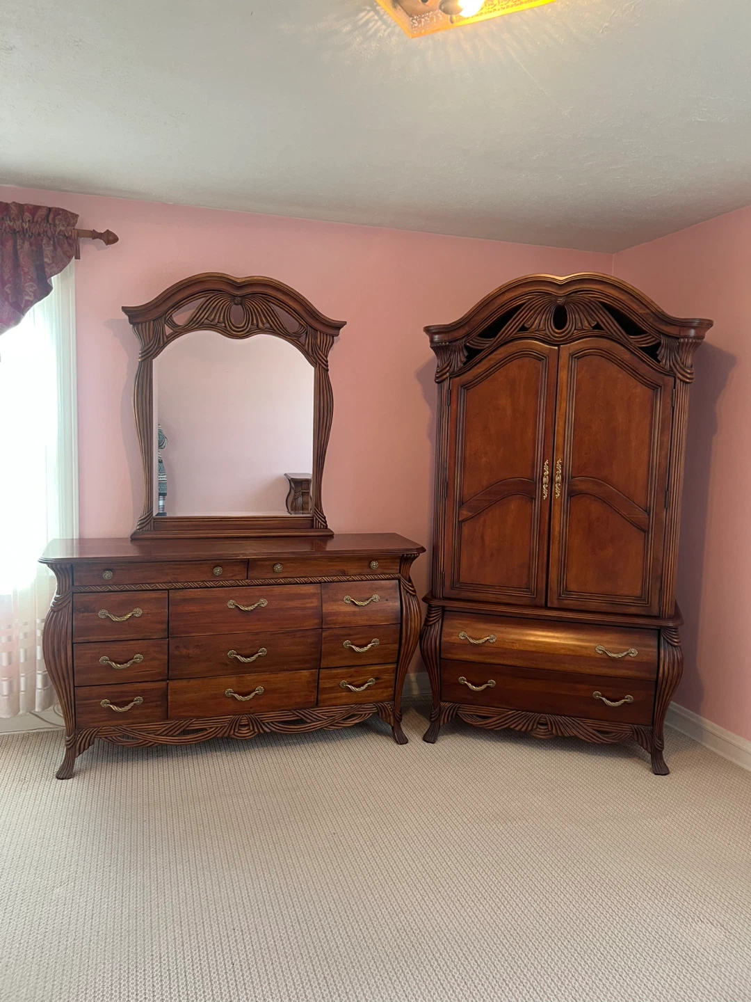 Bedroom Set - Dresser, Nightstands, Armoire, Bed Frame - photo 2