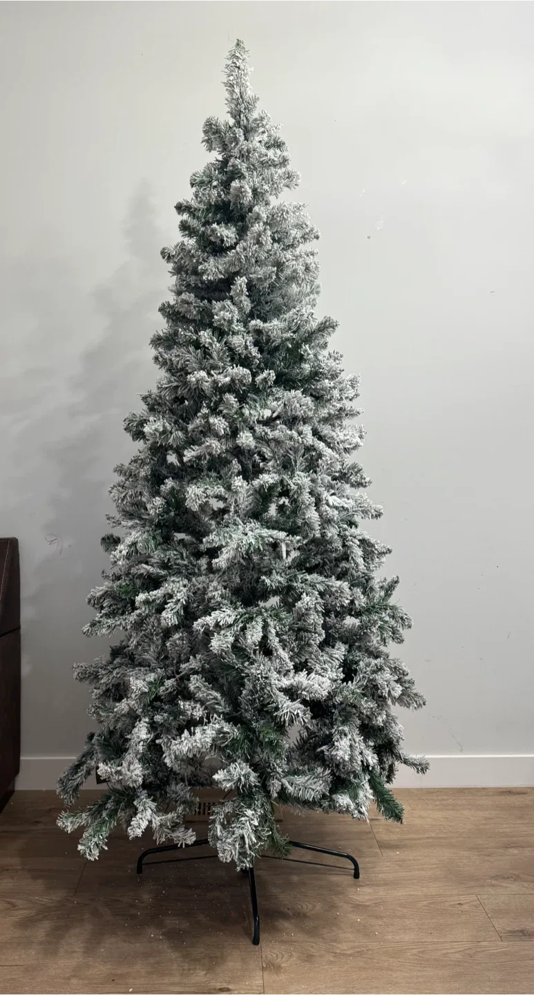 Christmas Tree 6.5-ft Flocked  Frisco Pine Tree image indicator(4)