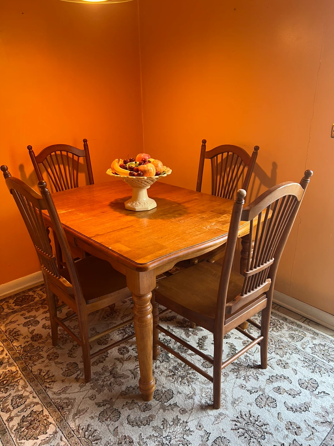 Wooden Dining Table with 6 chairs