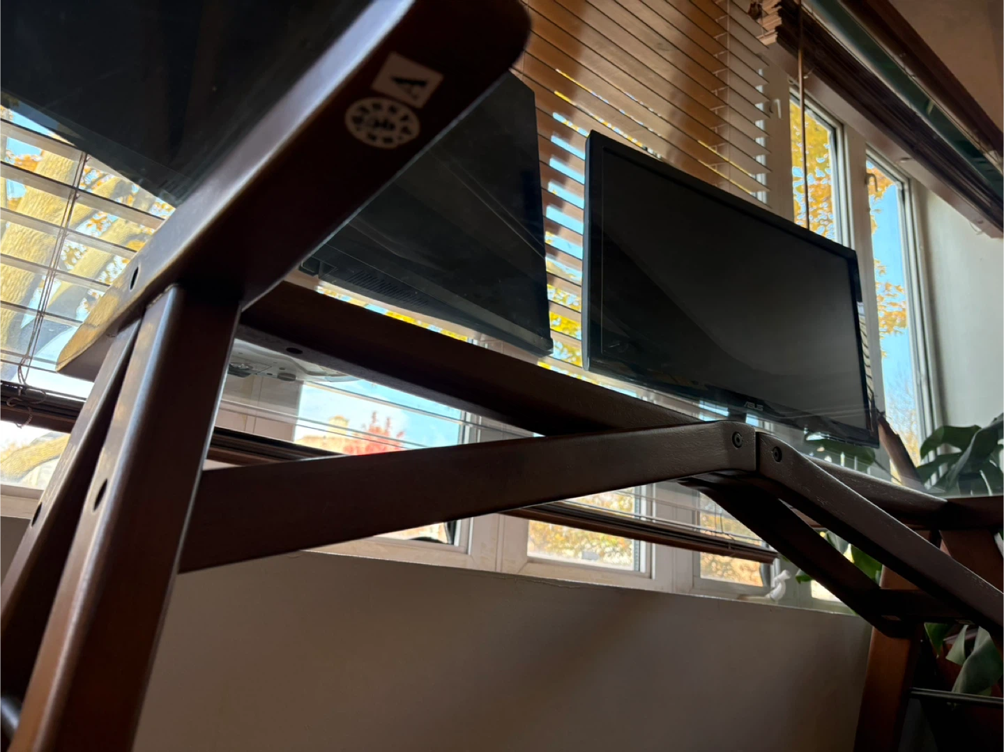 West Elm Glass Top Desk with Wood Frame - photo 5