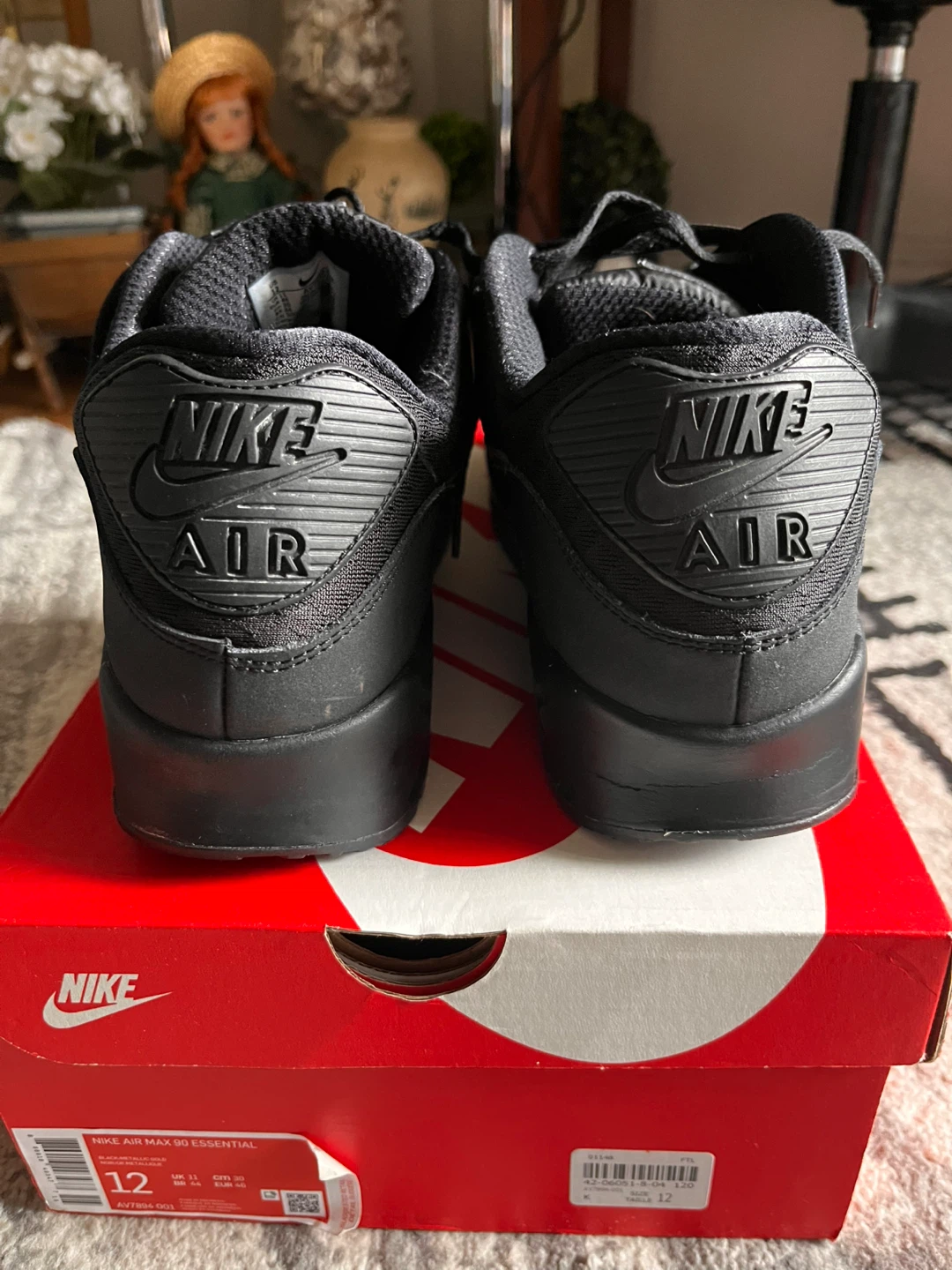 Nike Air Max 90 Essential Black/Gold - Size 12 - photo 4