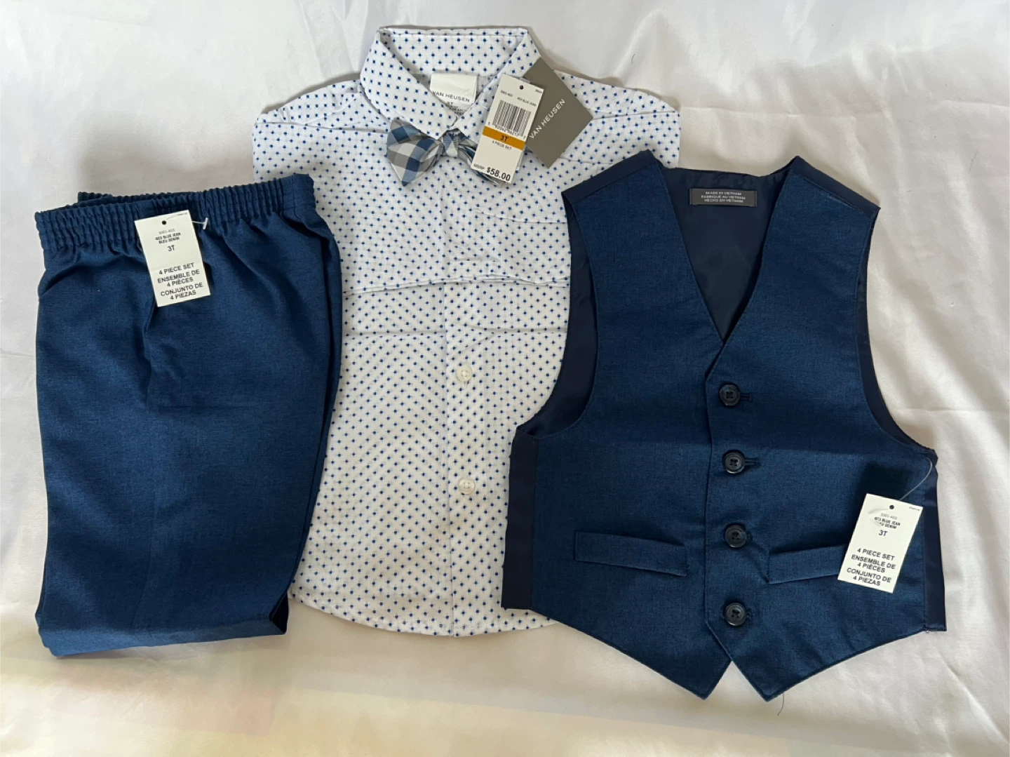 Van Heusen Boys' 4-Piece Formal Suit Set 3T - photo 3