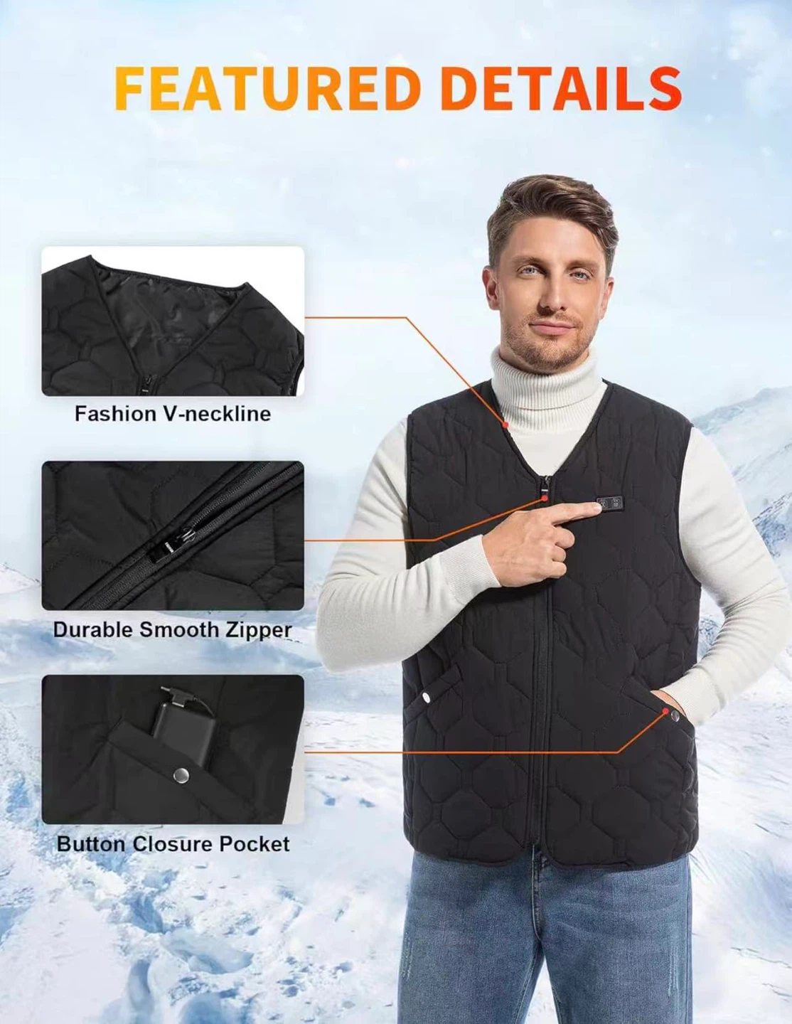 Heated Vest - Black（XL） - photo 4