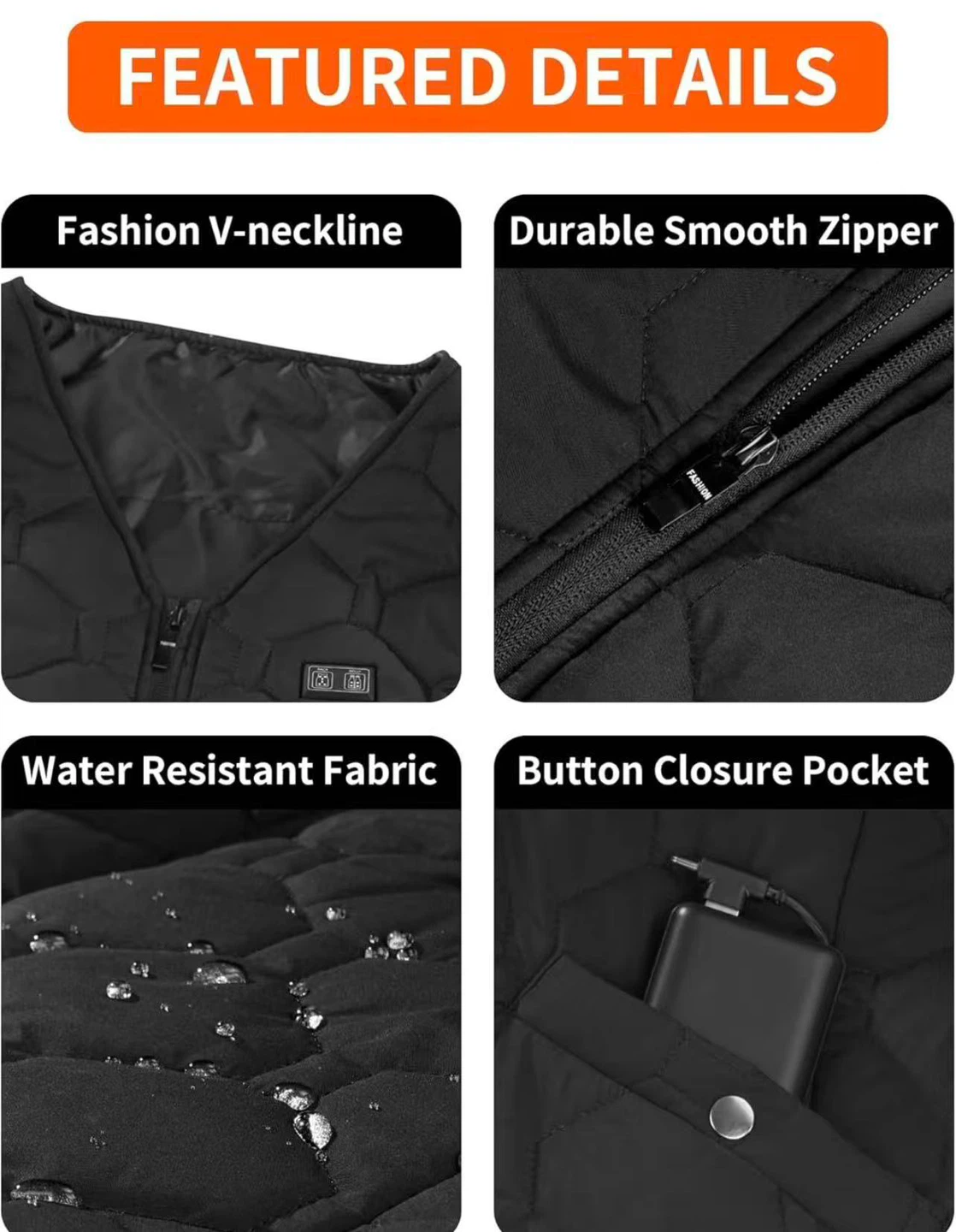 Heated Vest - Black（XL） - photo 5