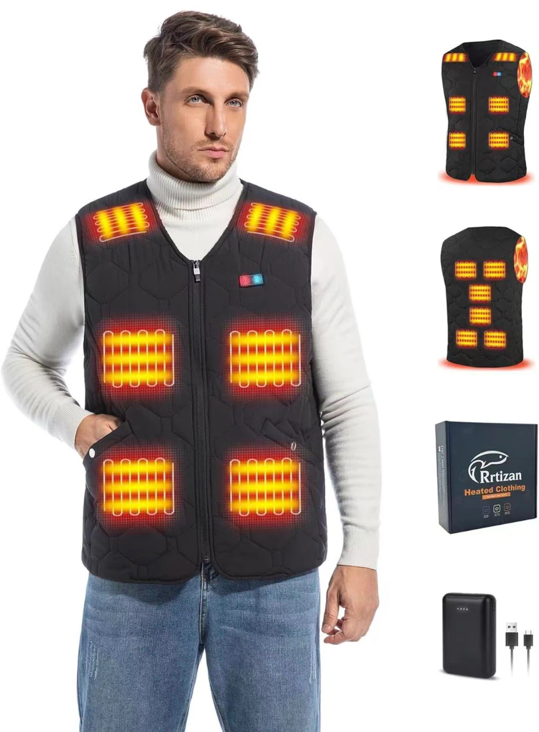 Heated Vest - Black（XL）