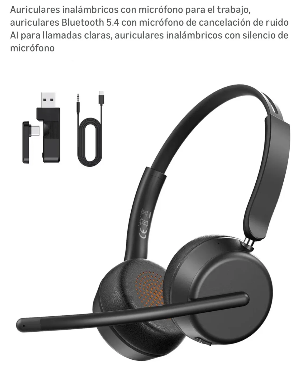 Spark 07 Wireless Headset with Mic for Work - New!