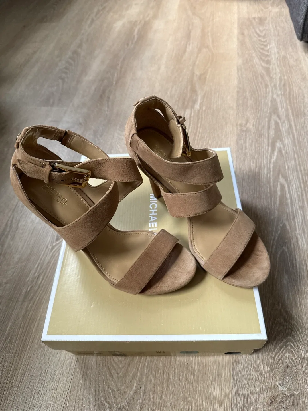 Michael Kors Khaki Suede Heels - Size 8