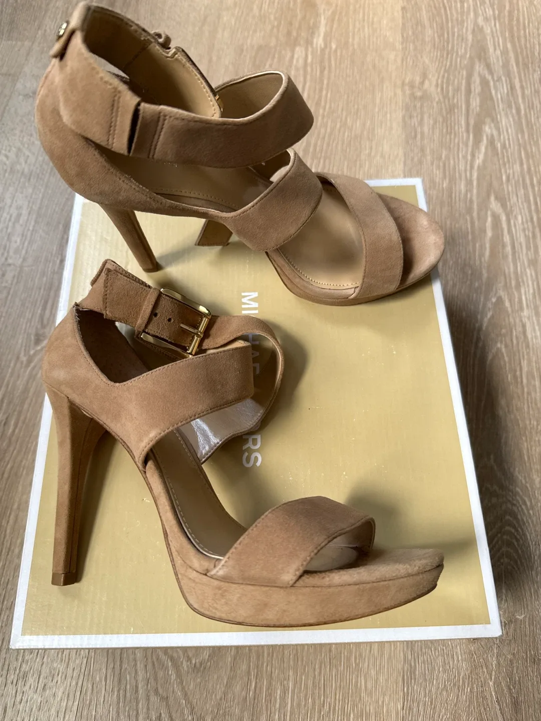 Michael Kors Khaki Suede Heels - Size 8 image indicator(3)