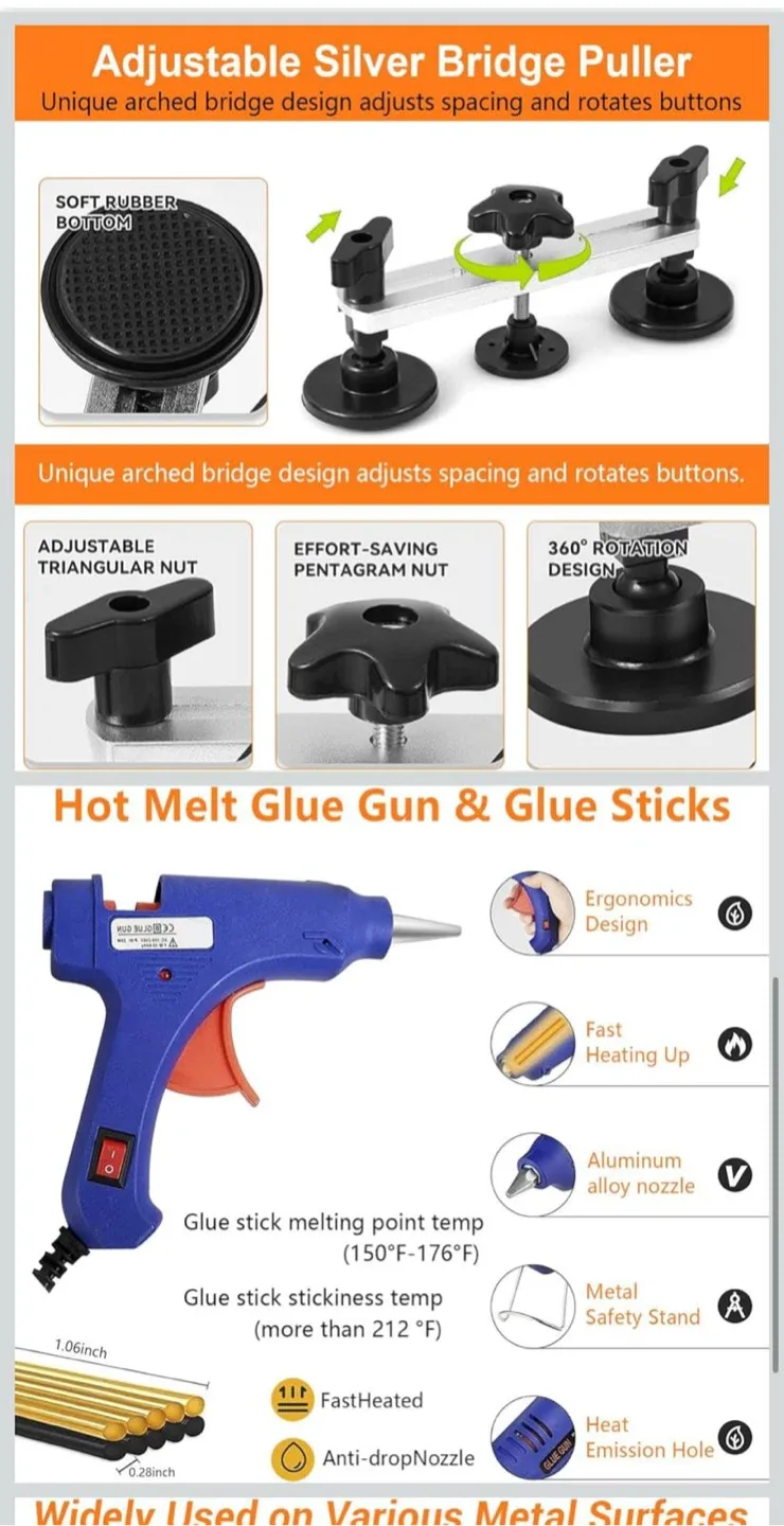 97PCS Professional Paintless Dent Removal Tools Kit image indicator(4)