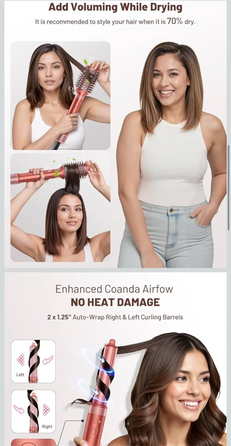 5-in-1 Hot Air Hair Styler Set image indicator(3)