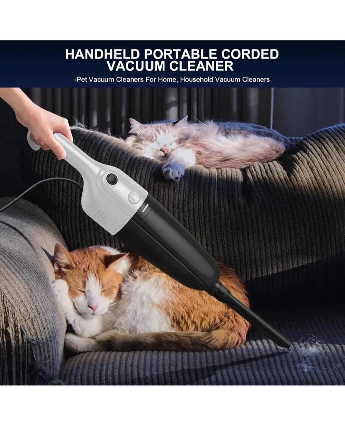 Handheld Portable Corded Vacuum Cleaner - Pet & Home Use image indicator(2)