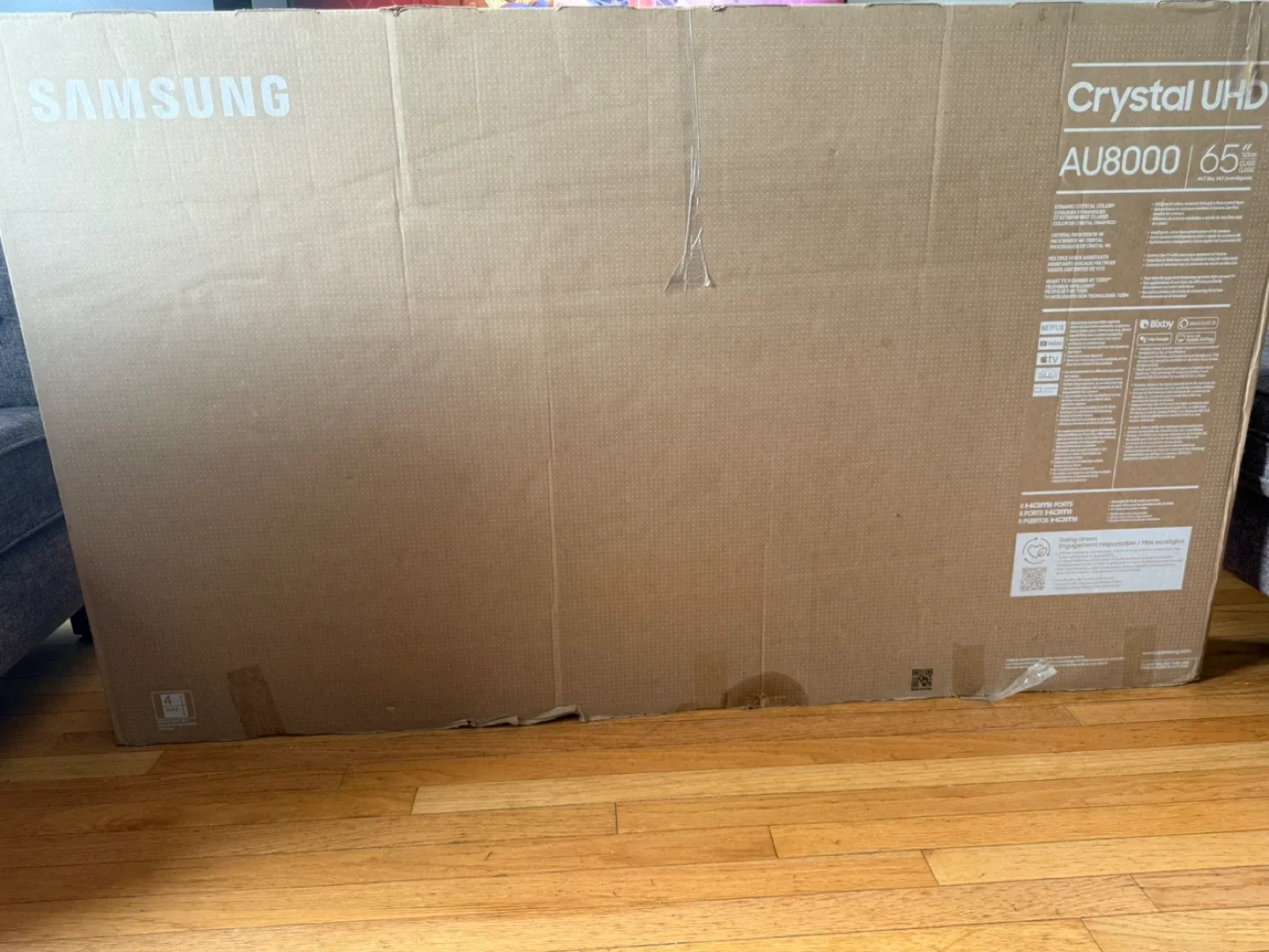 Samsung 65" Crystal UHD AU8000 Series TV with TV stand 🥕 image indicator(4)