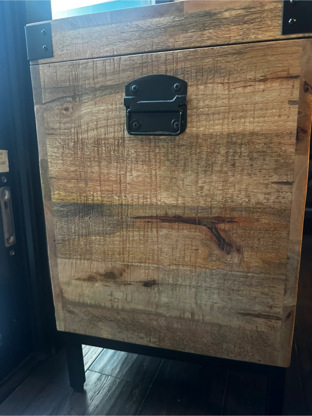 Wooden Storage Trunk Side Table - photo 4