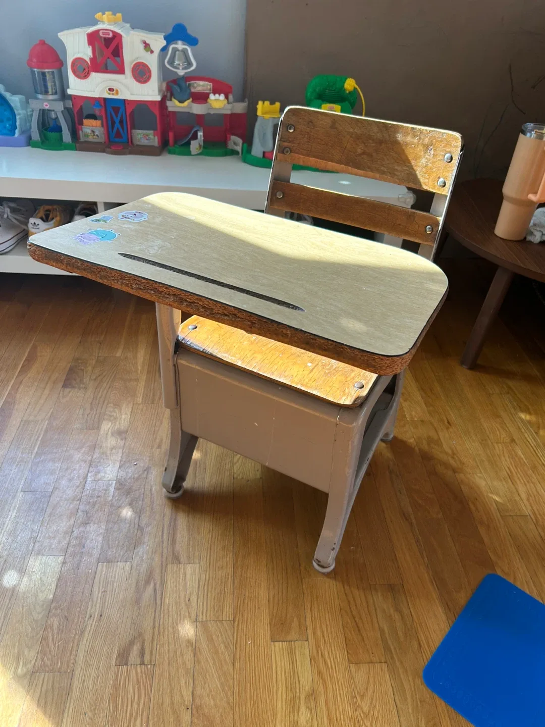 Vintage School Desk and Chair antique piece image indicator(2)