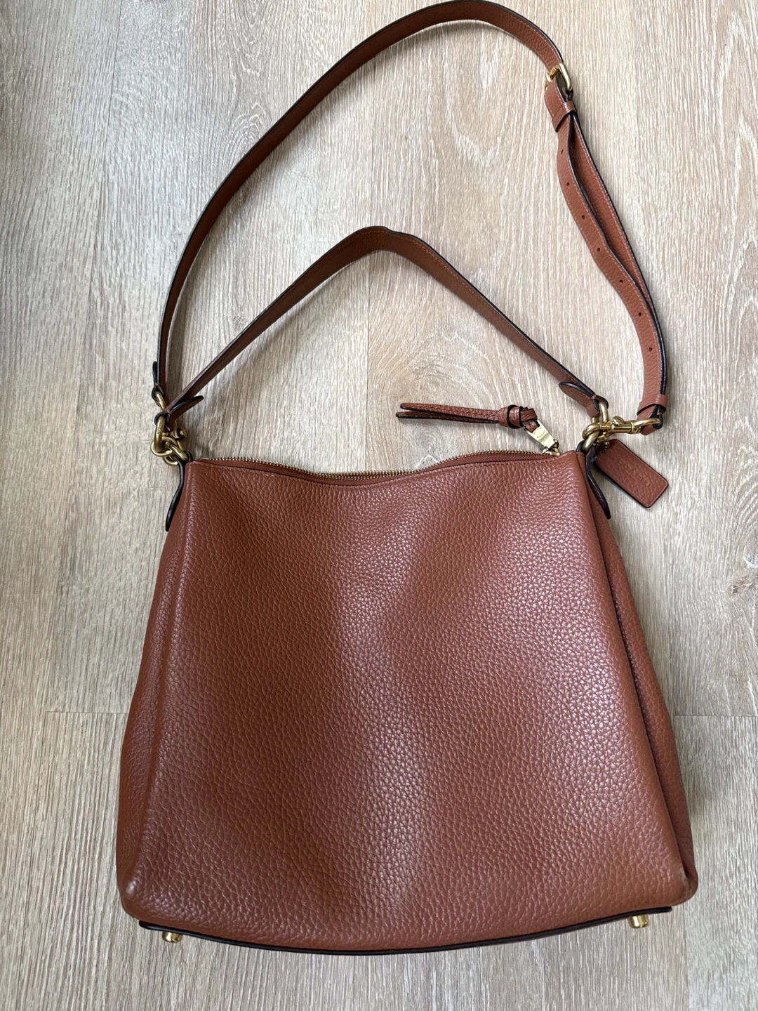Coach Leather Hobo Bag - Brown