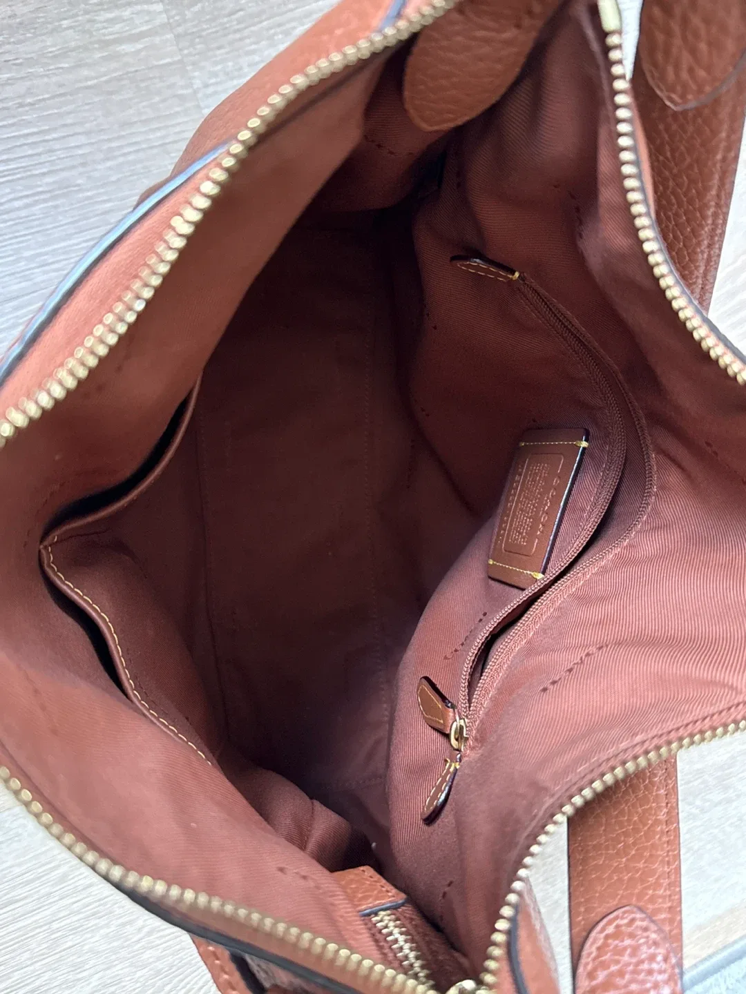 Coach Leather Hobo Bag - Brown image indicator(6)