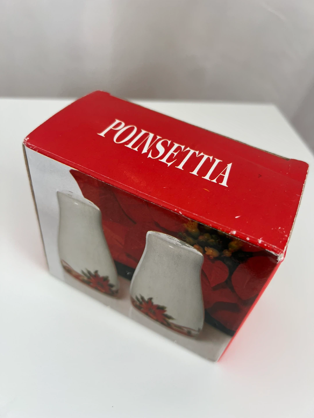 Poinsettia Fine Porcelain Salt & Pepper Shakers - photo 5