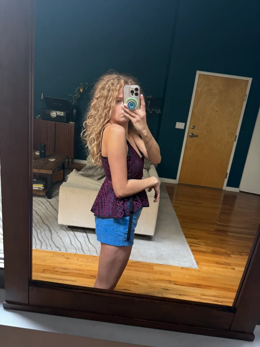 Purple Peplum Tank Top image indicator(3)