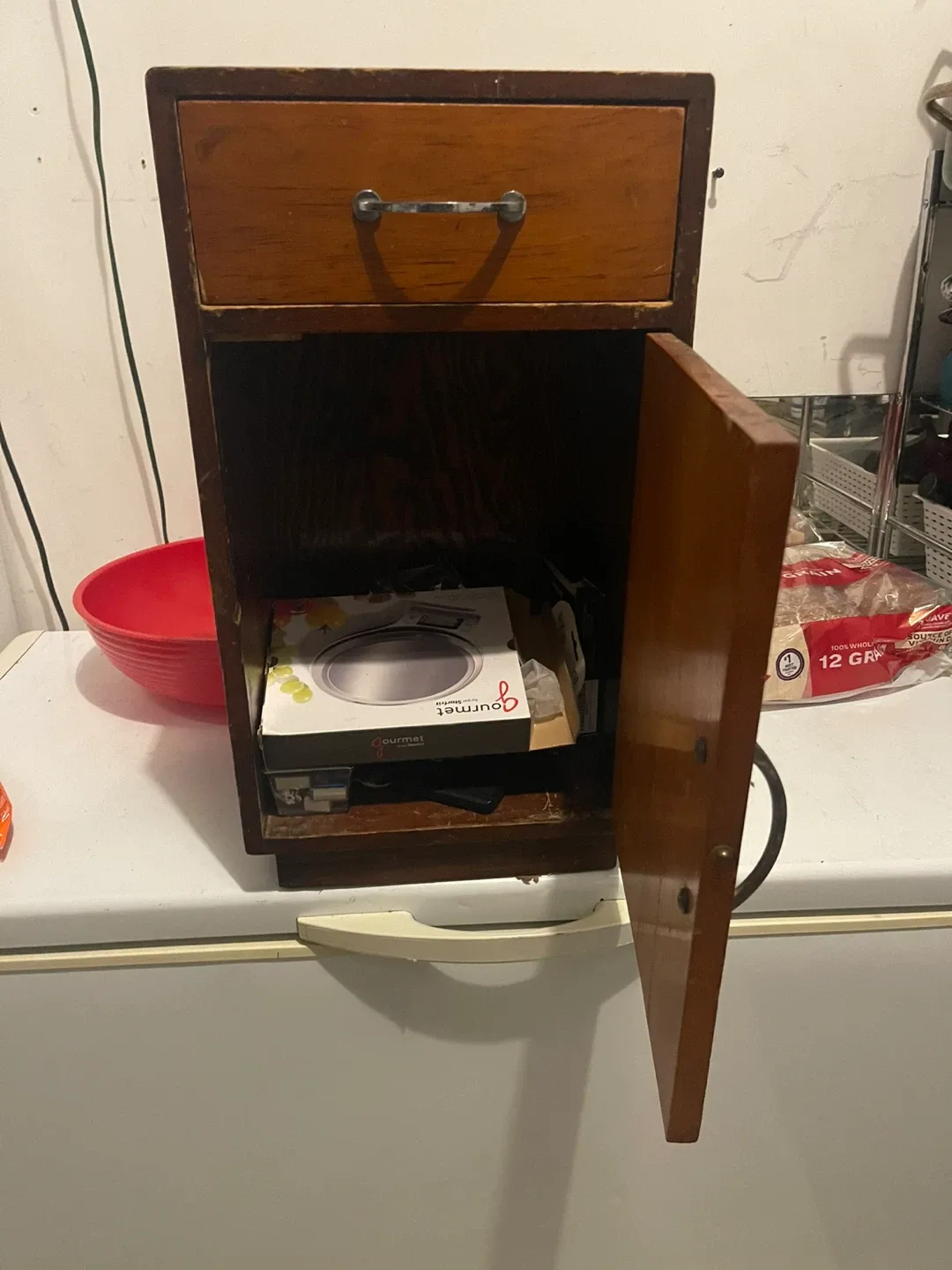 Small Wooden Cabinet with Drawer image indicator(2)