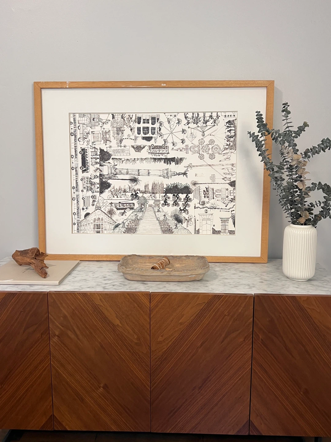 Suspend 57” Walnut Wood Media Console - photo 5