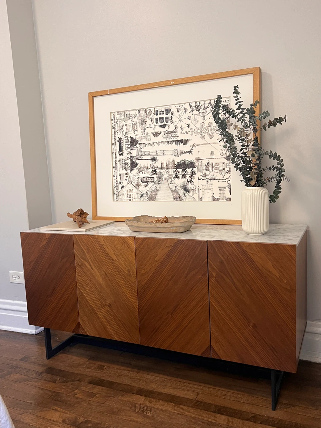 Suspend 57” Walnut Wood Media Console - photo 4